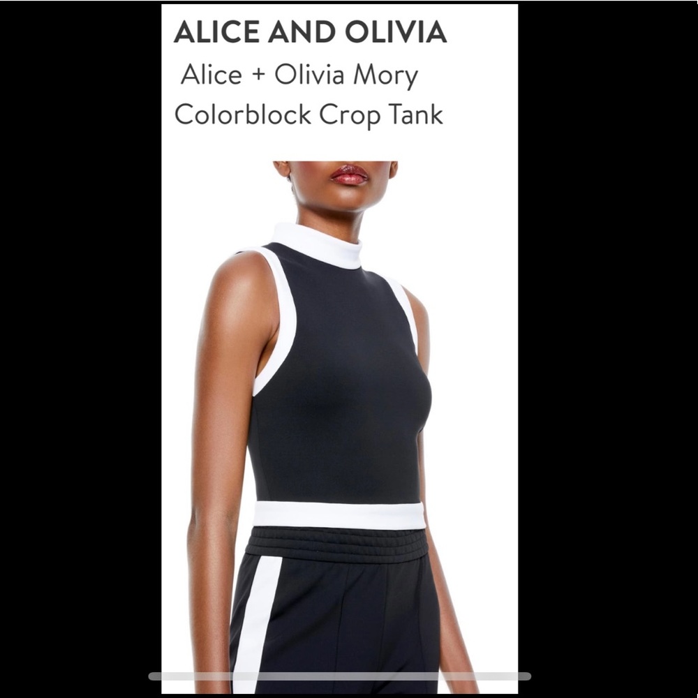 Alice and Olivia colorblock  crop tank top like NWO tags . Like New .
